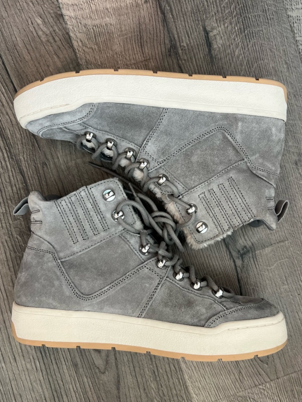 Marc Fisher Grey High-Top Sneakers - 7.5 - Picture 3 of 8